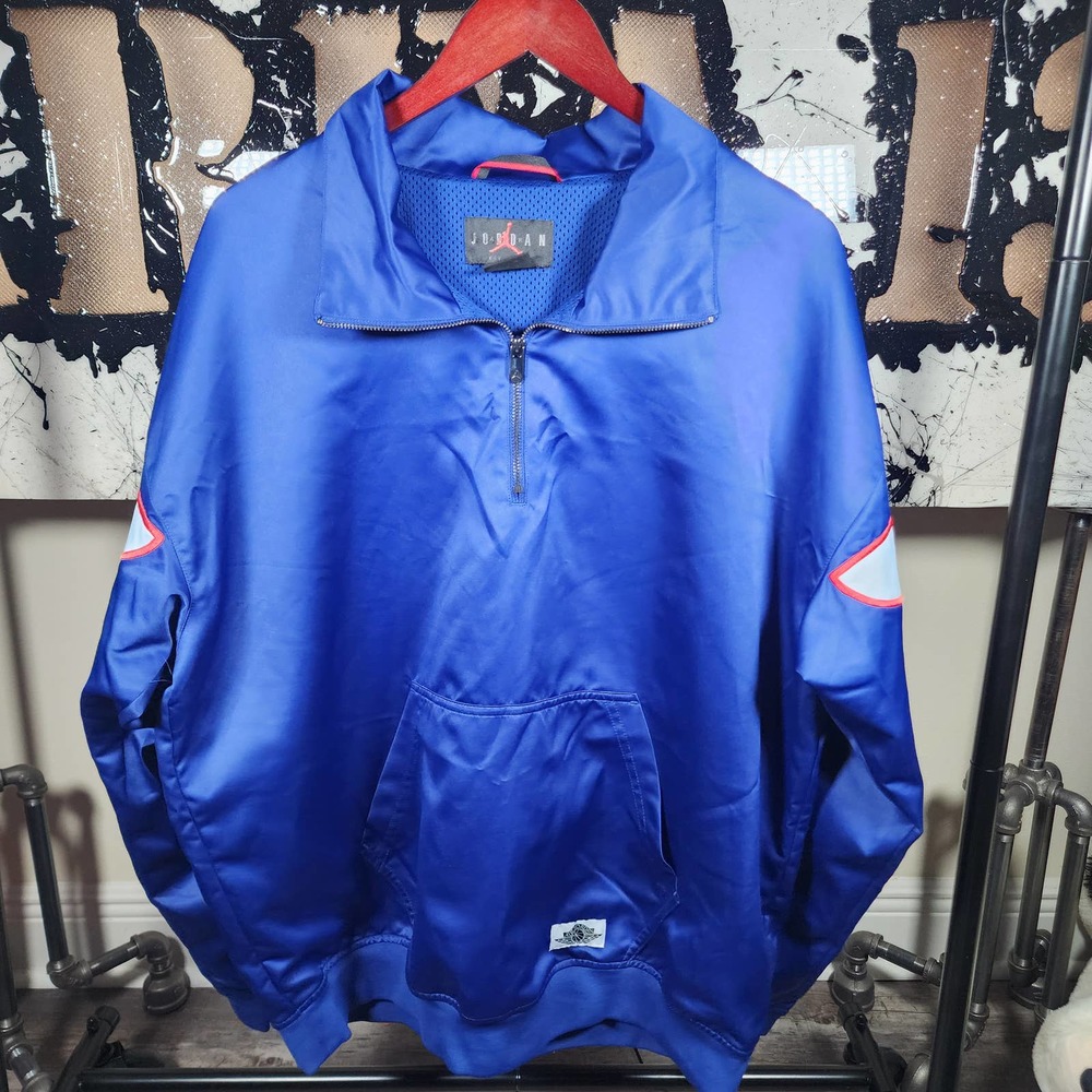 Men's Jordan Wings 1/4 Zip Windbreaker Sz L